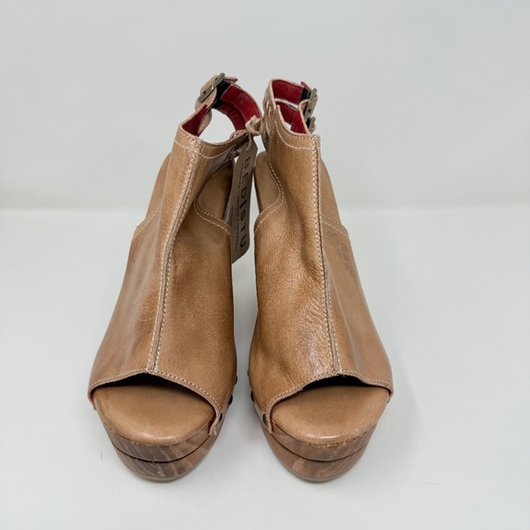 New Bed Stu Imelda Wedges Tan Rustic Sz 8.5 - Picture 5 of 13